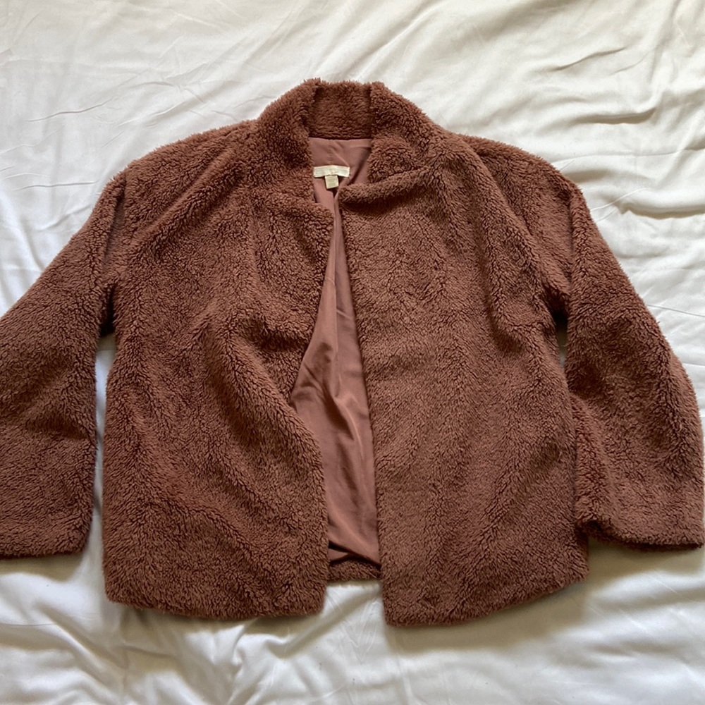 14th & Union Mauve Teddy Jacket [XS]
